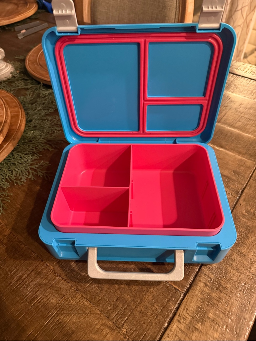 Mr. Beast Blue & Pink Compartment Lunchbox -